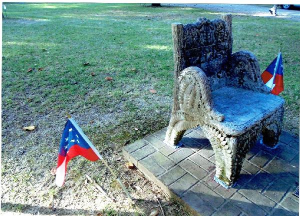 Jefferson Davis' Chair - Live Oak Cemetery