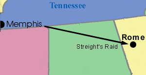 Streight's Raid Map